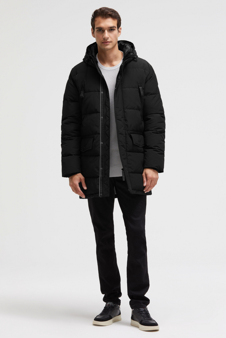 Stepp-Parka mit Kapuzen-Layering