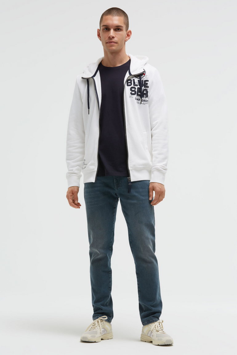 Sweatjacke mit Kapuze und Artworks