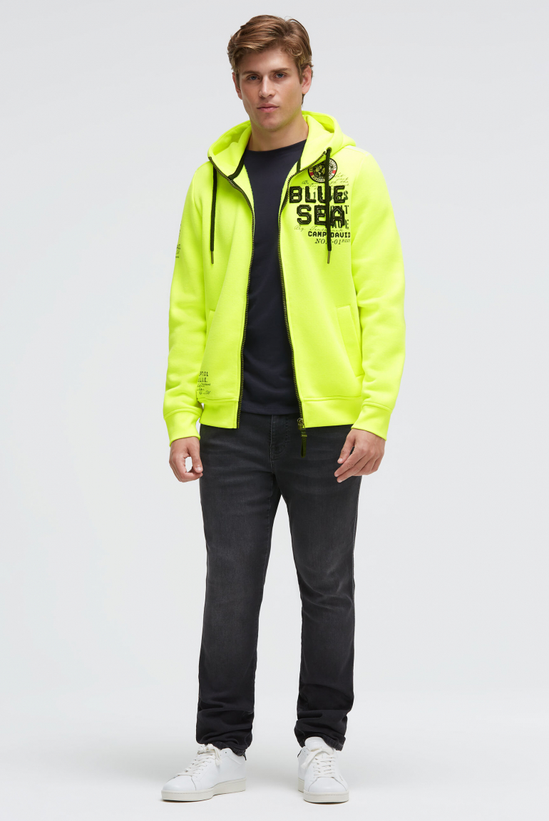 Sweatjacke mit Kapuze und Artworks