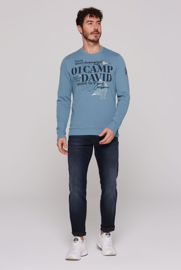 Sweatshirt mit Prints und Stickereien