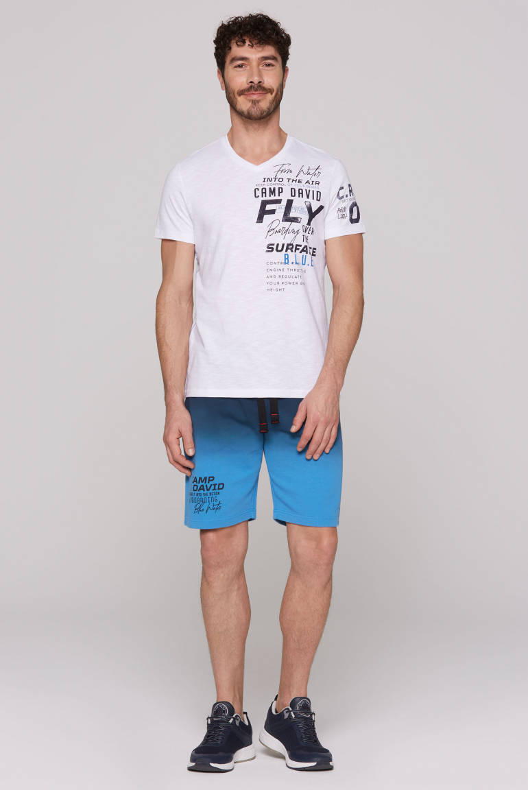 Sweatshorts Dip Dye mit Logo Prints