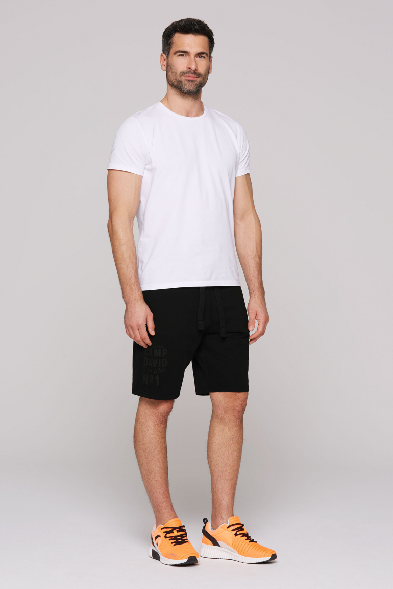 Sweatshorts mit Logo-Puff-Print