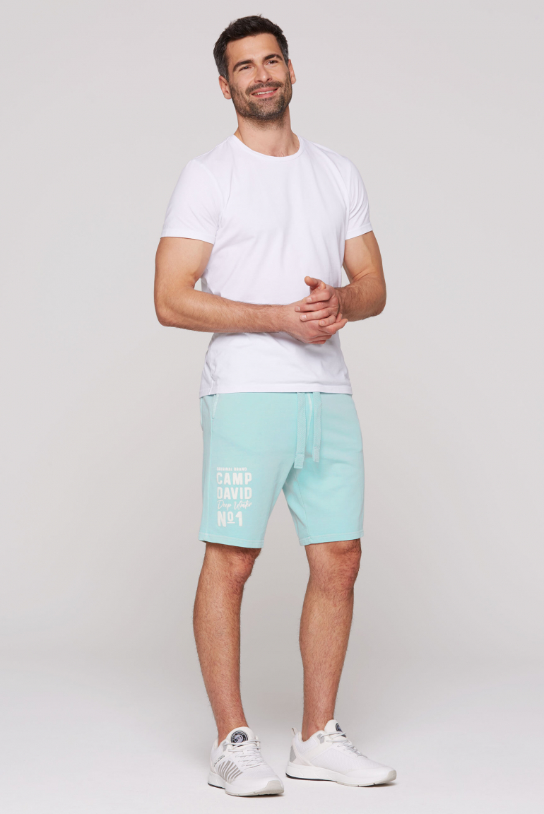 Sweatshorts mit Logo-Puff-Print