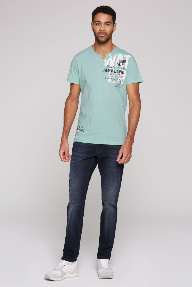 T-Shirt im Used Look mit Prints