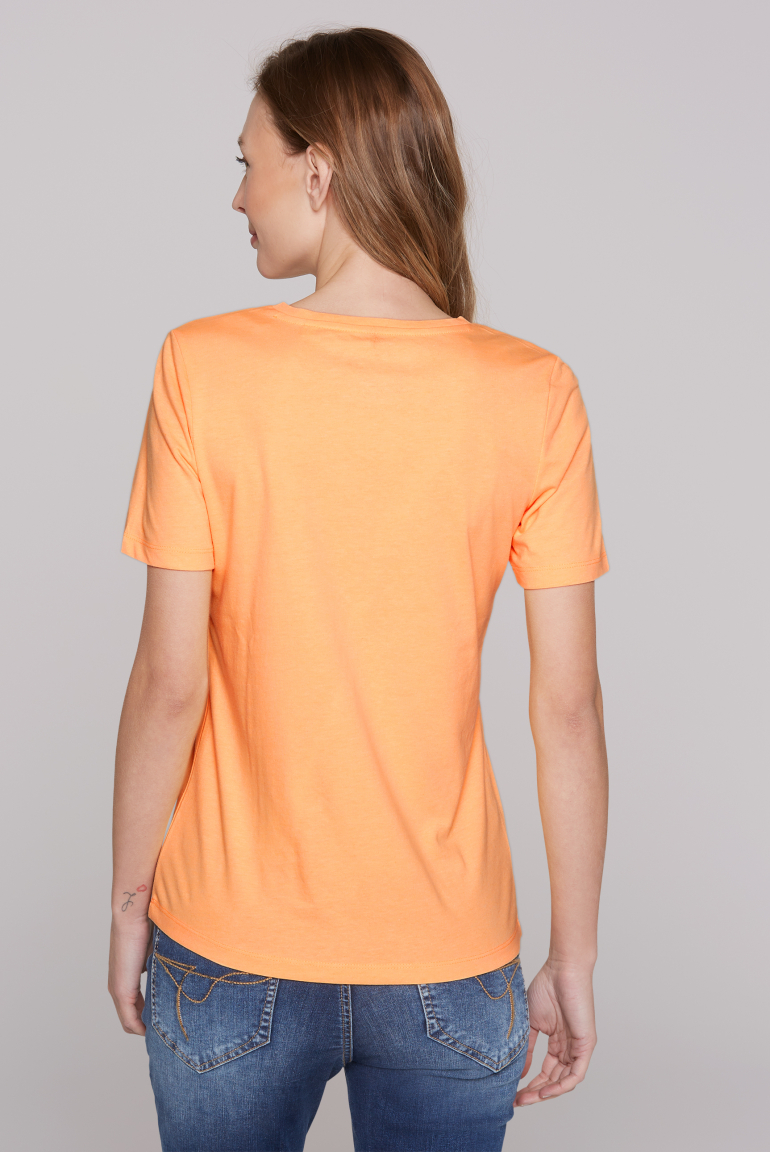 T-Shirt mit Rundhalsausschnitt und Logo Print