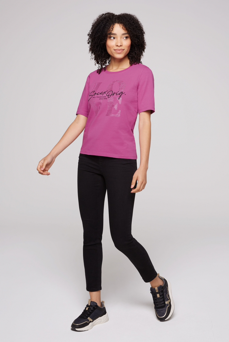 T-Shirt mit Rundhalsausschnitt und Print