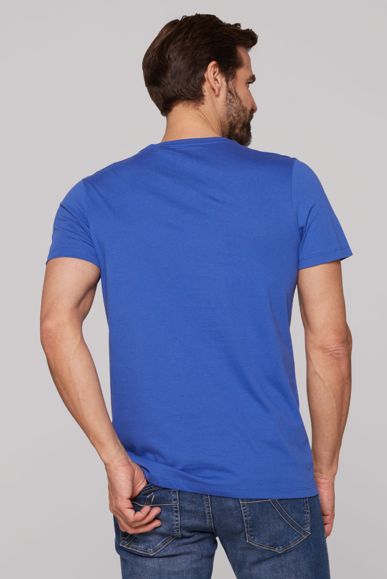 T-Shirt Rundhals mit Label Print