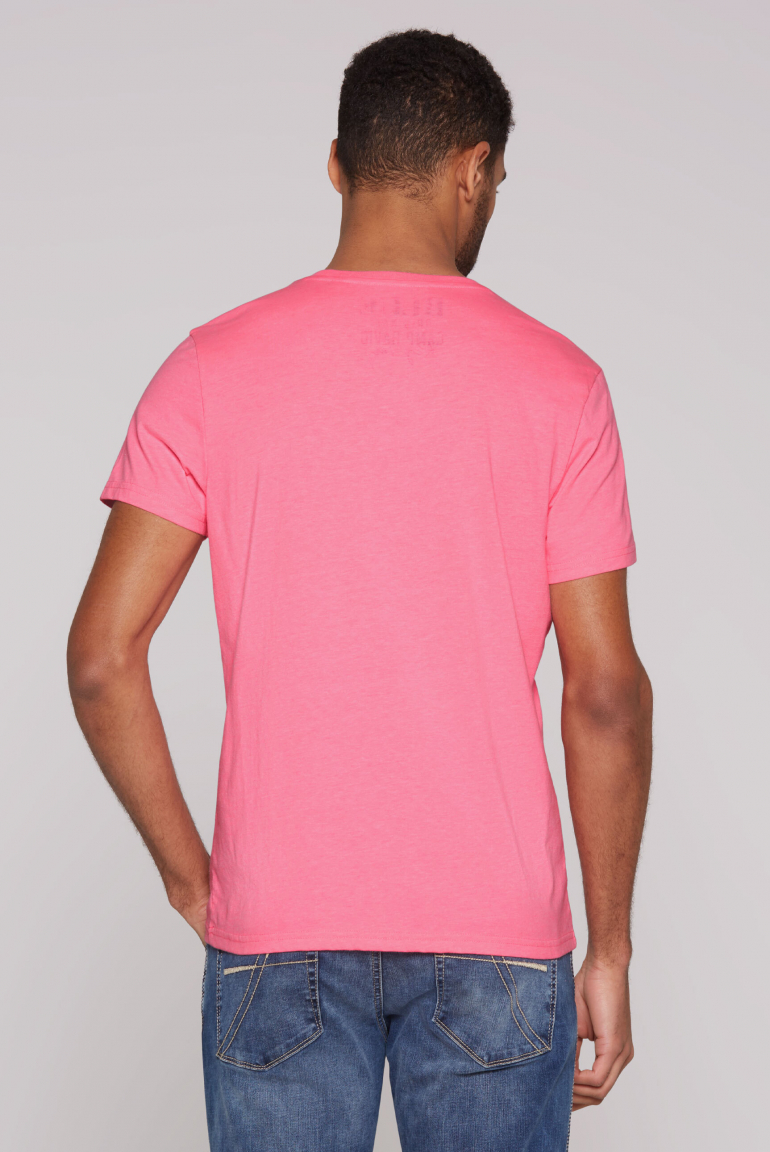 T-Shirt Rundhals mit Label Print