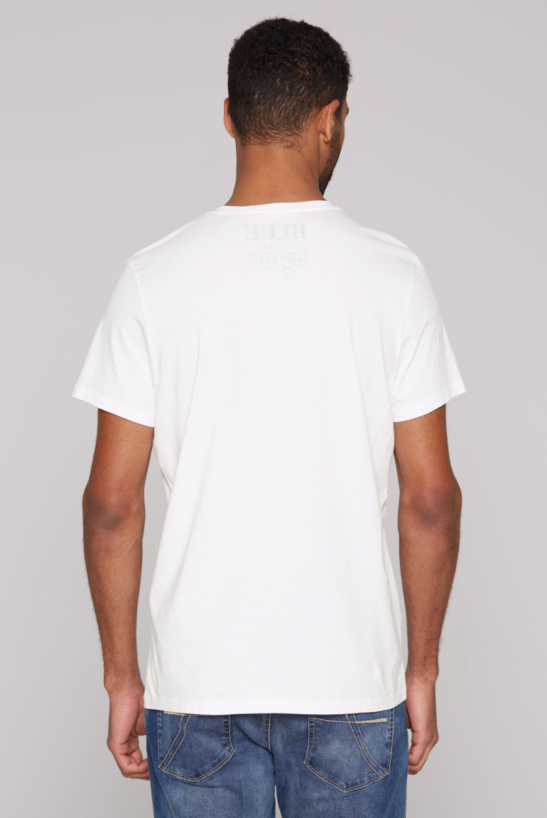 T-Shirt Rundhals mit Label Print
