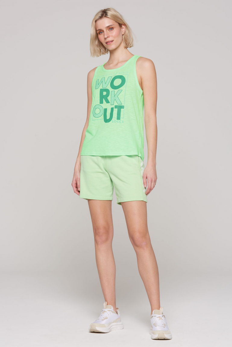 Top mit Artwork und Rücken-Cut-Out