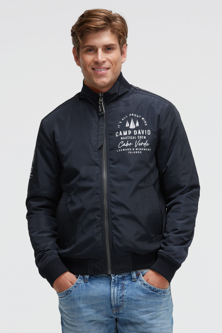 Wende-Blouson mit Logo Prints