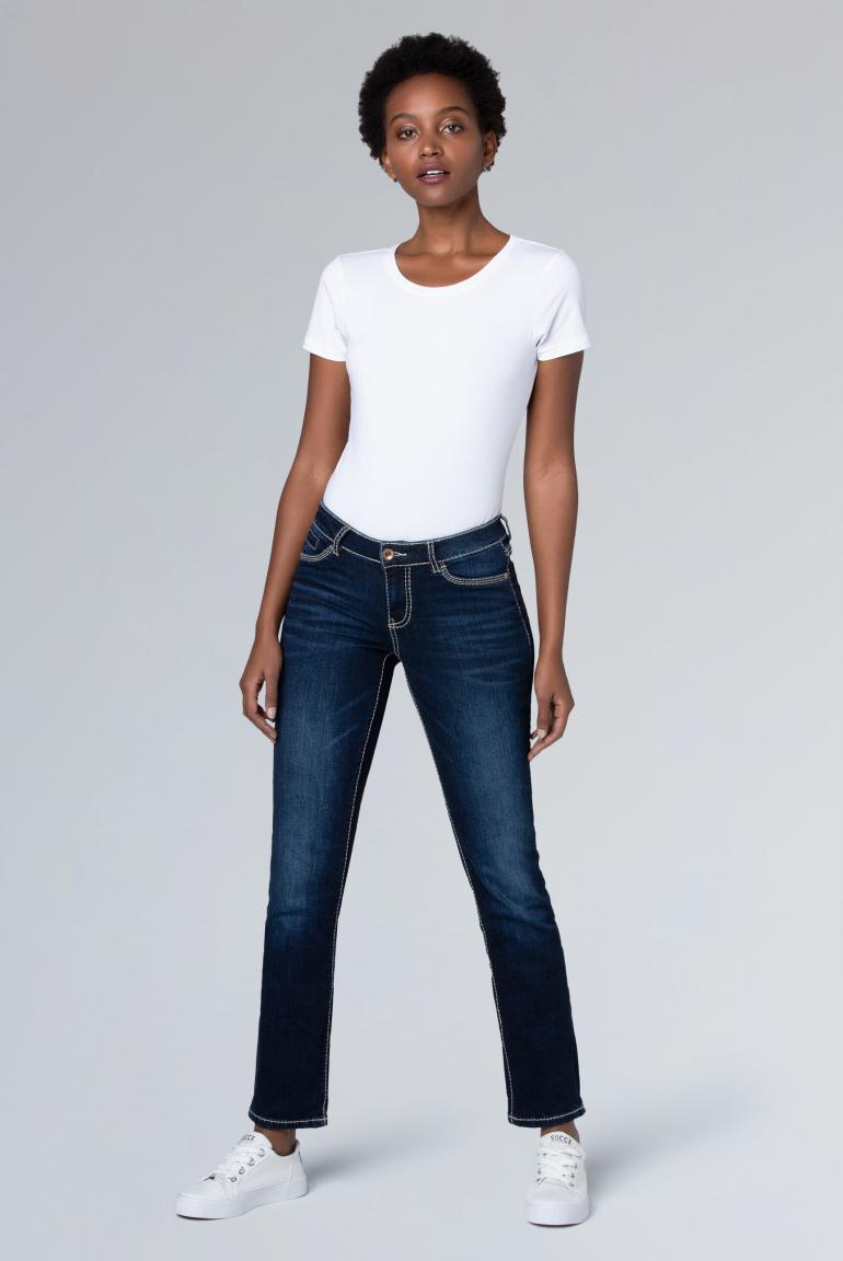 Regular Fit Jeans RO:MY mit Kontrastnähten dark blue - CAMP DAVID & SOCCX