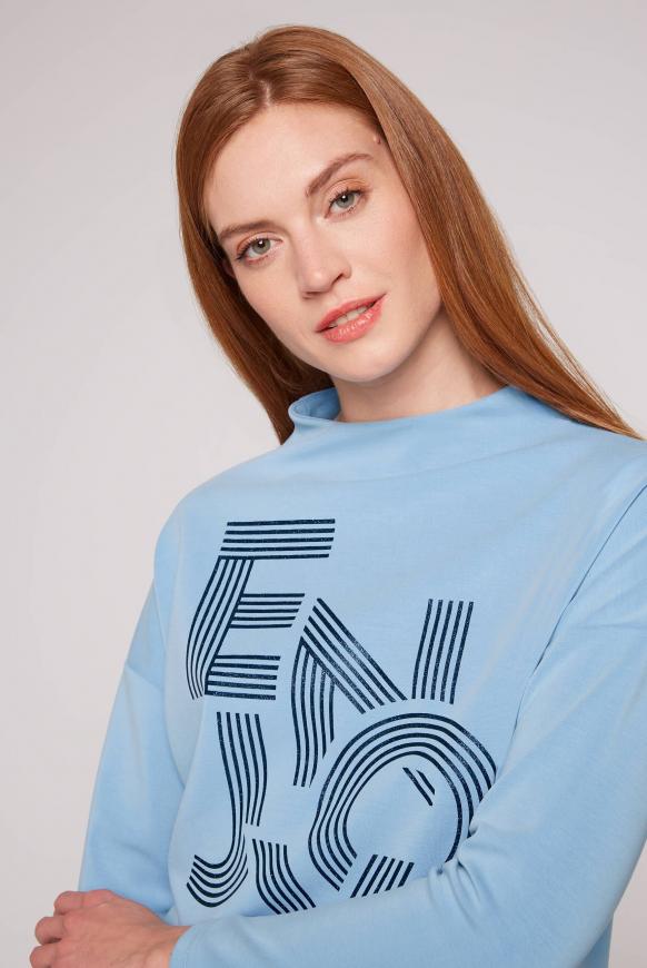 Boxy-Sweatshirt mit Glitter Print