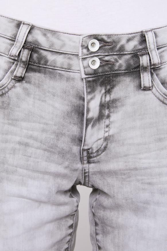Jeans Bermuda HA:NAH mit Knopf-Detail