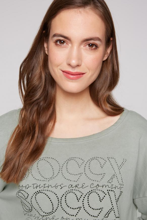 Sweatshirt mit 3/4-Arm und Artwork