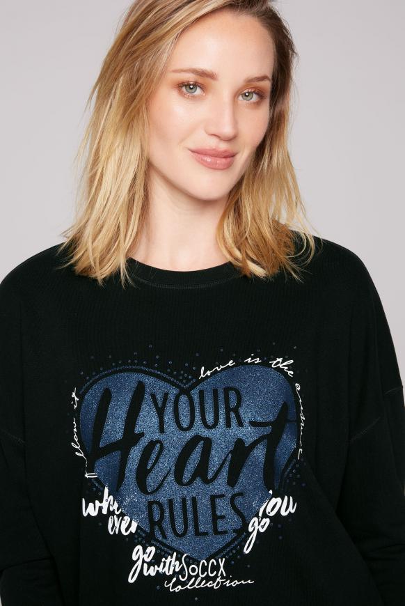 Sweatshirt mit Bindebandsaum