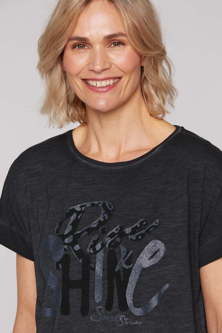 Ärmelloses Oversized-Shirt mit Gummizugsaum