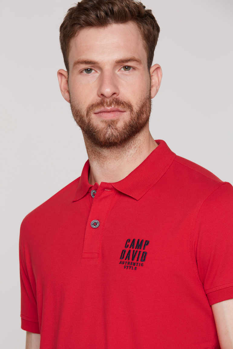 Basic Pikee-Polo mit Logo-Stickerei