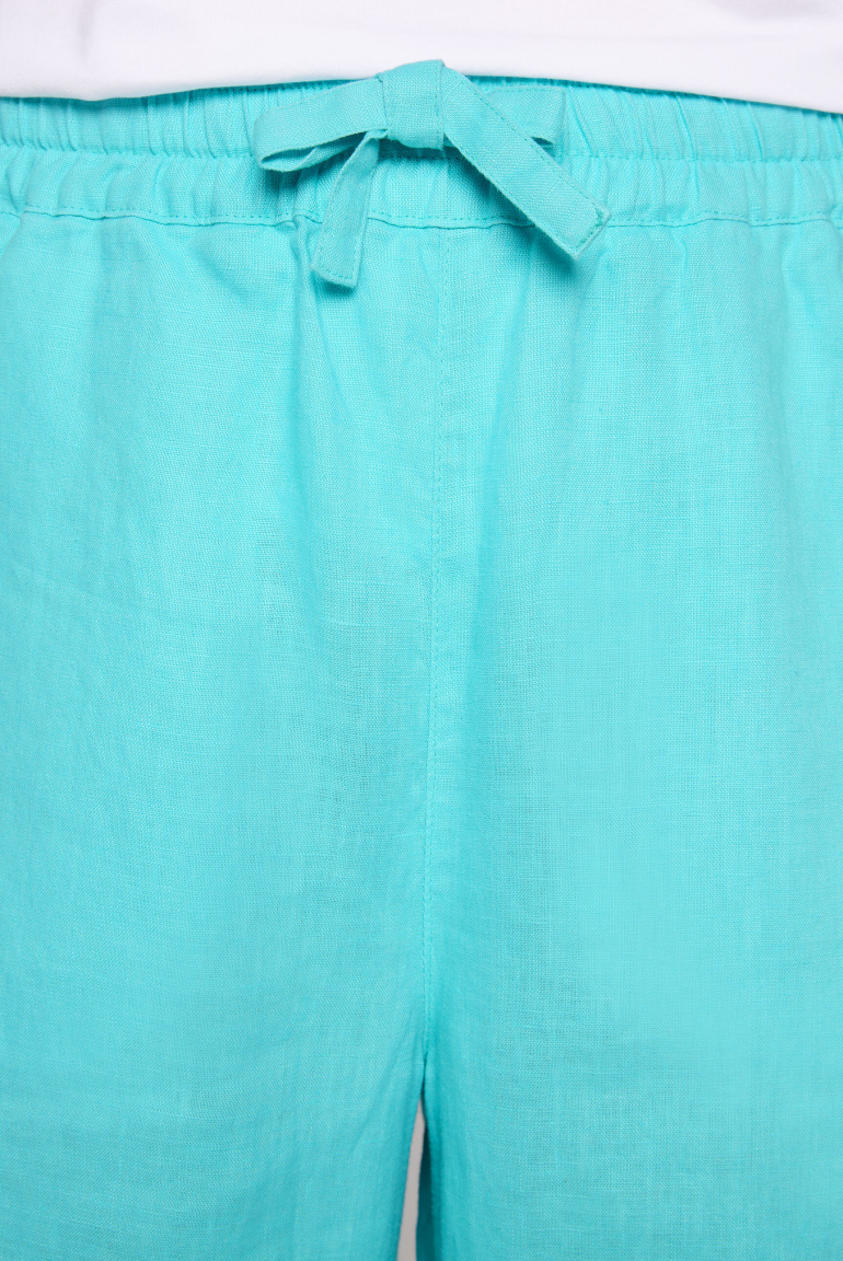 Culotte aus Leinen mit Elastikbund