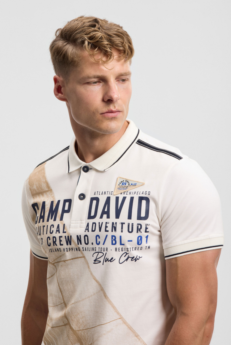 Kurzarmpolo mit Logo- und Photoprint