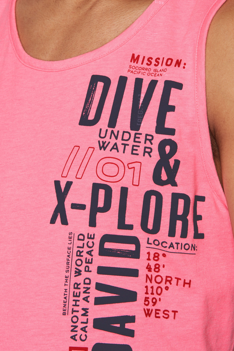 Muskelshirt mit Label Print