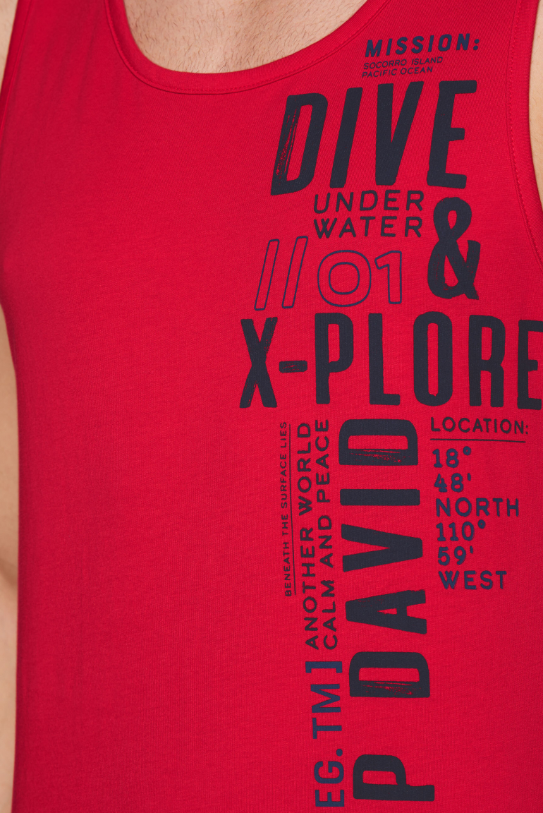 Muskelshirt mit Label Print