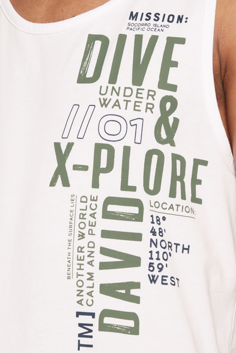 Muskelshirt mit Label Print