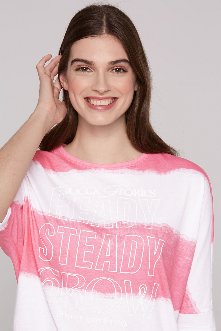 Oversized T-Shirt mit Streifen-Design