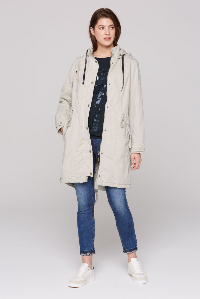 Parka mit Kapuze und Rücken-Artwork