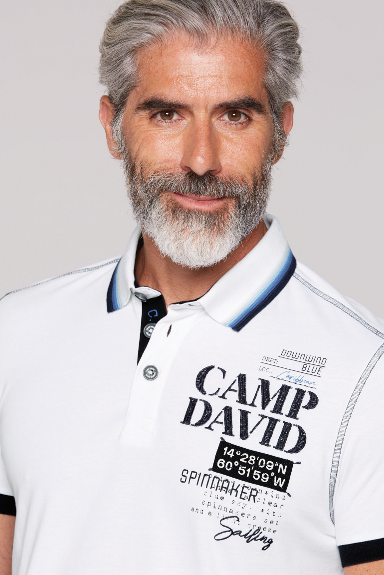 Poloshirt mit Logo-Applikationen