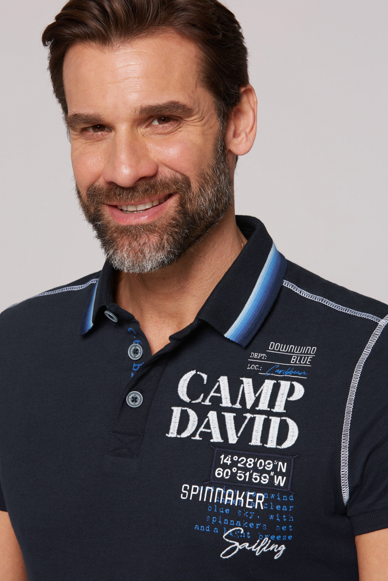 Poloshirt mit Logo-Applikationen