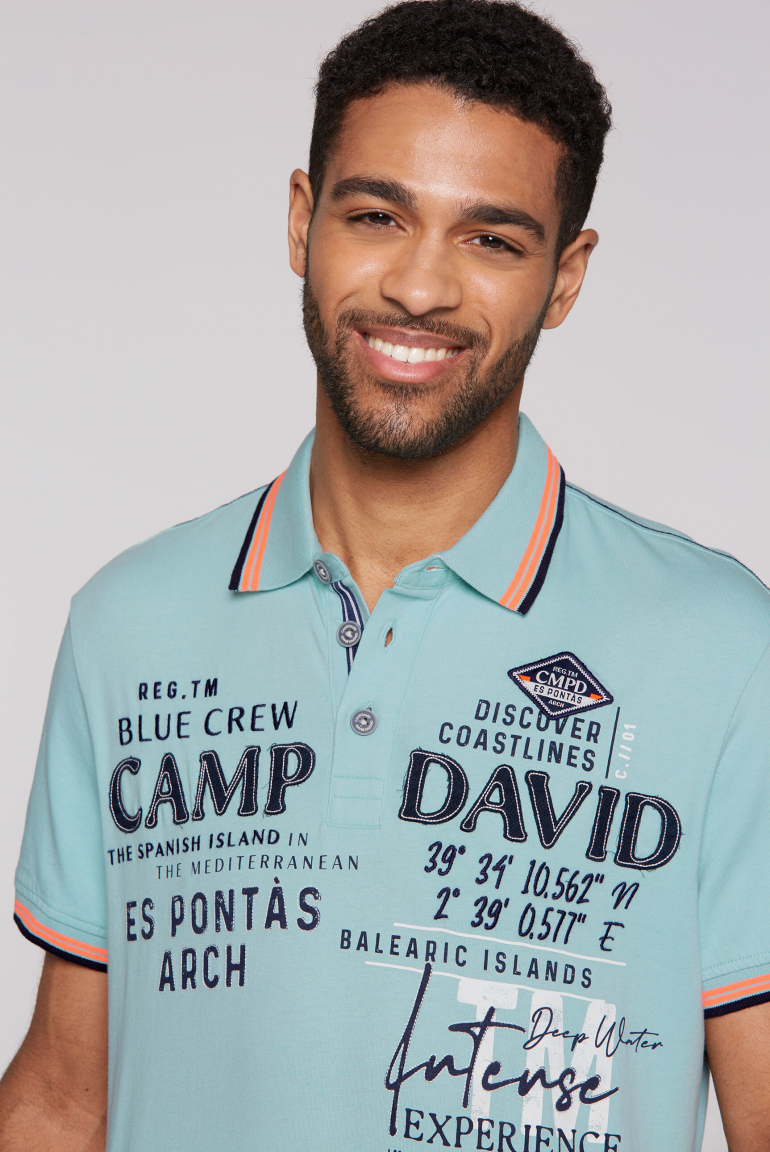 Poloshirt mit Trikotkragen und Logo Artworks