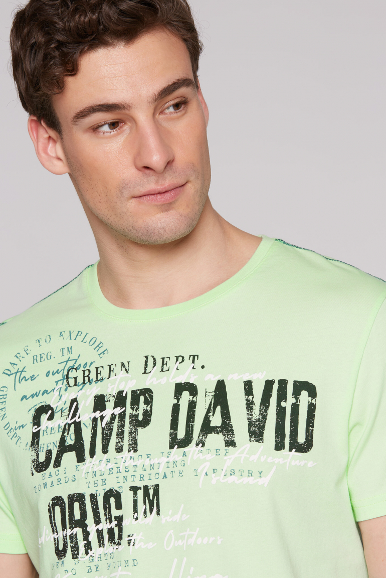 Rundhalsshirt mit Used- und Puffprint