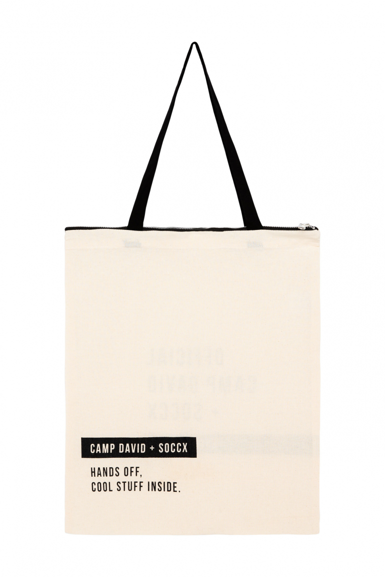 Stoffbeutel mit Zipper und Logo Prints