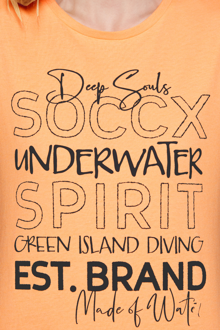 T-Shirt mit Rundhalsausschnitt und Logo Print