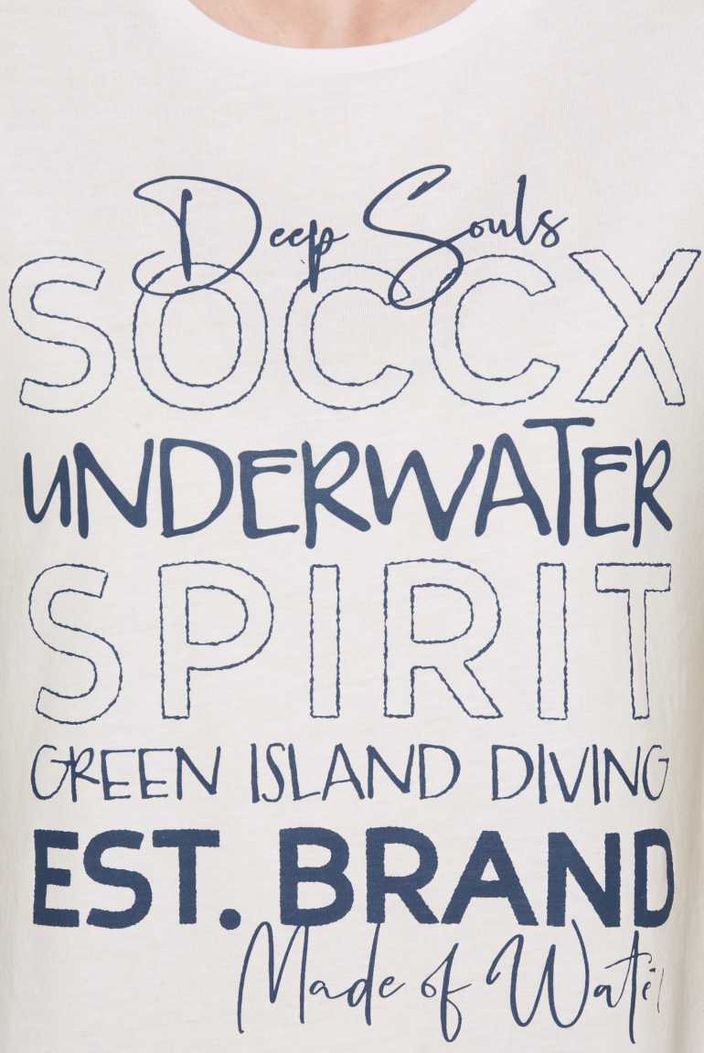 T-Shirt mit Rundhalsausschnitt und Logo Print