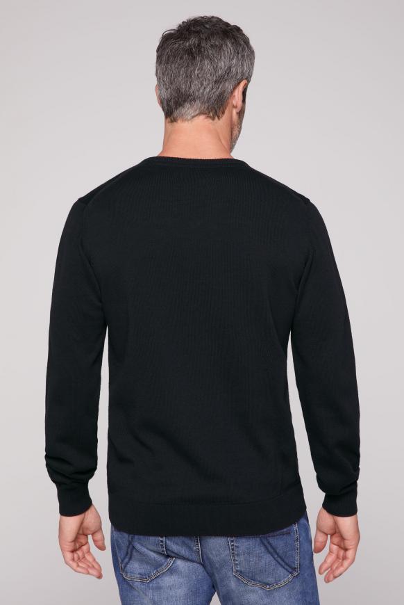 Basic Pullover mit V-Ausschnitt
