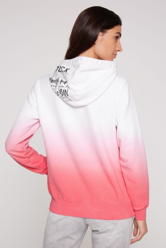 Kapuzensweatshirt Dip Dye mit Artworks