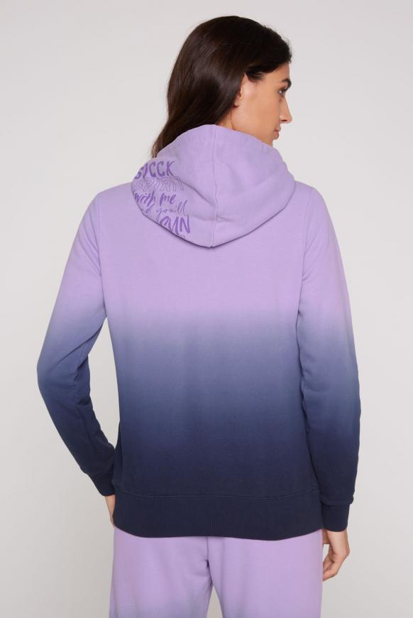 Kapuzensweatshirt Dip Dye mit Artworks