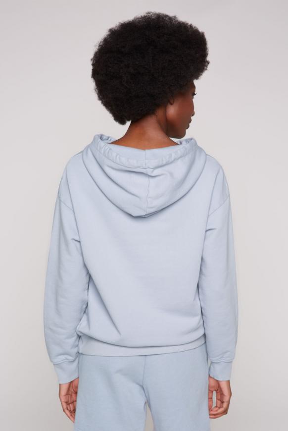 Kapuzensweatshirt mit kleinem Label Print