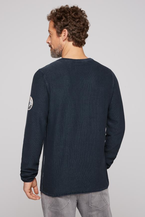 Pullover Stone Washed mit Frontprint