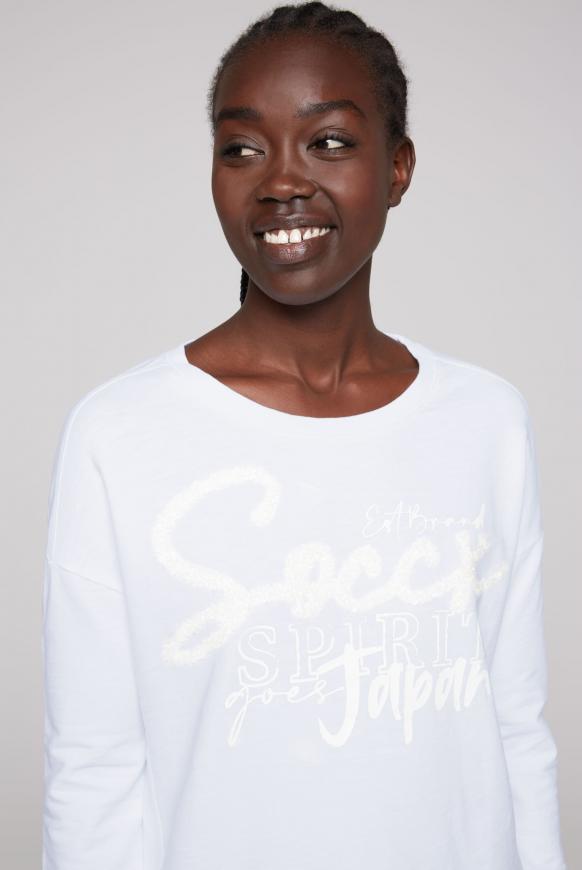 Sweatshirt mit 3/4-Arm und Pailletten-Logo