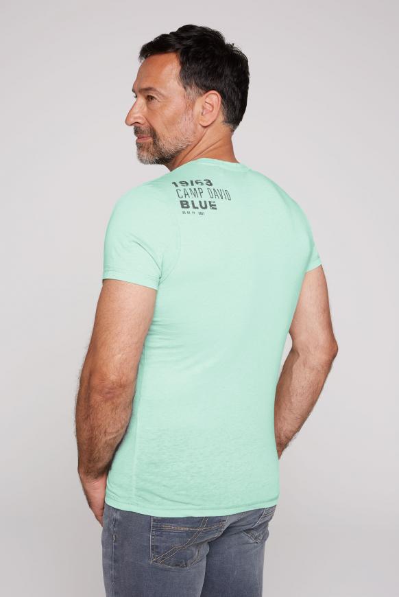 T-Shirt mit Label Print