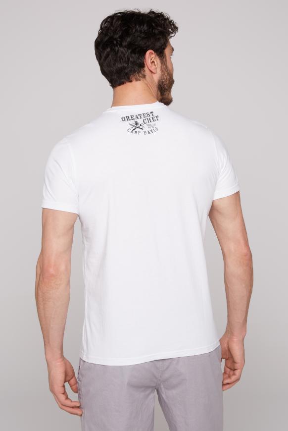 T-Shirt Rundhals mit Label Print