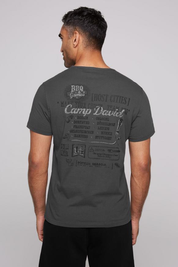 T-Shirt V-Neck mit Rückenprint