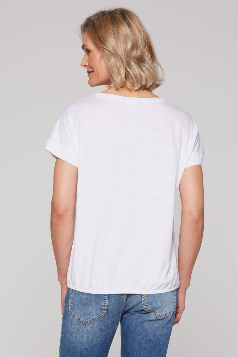 Ärmelloses Oversized-Shirt mit Gummizugsaum