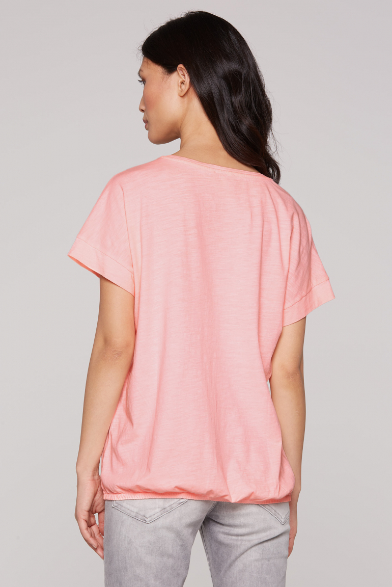 Ärmelloses Oversized-Shirt mit Gummizugsaum