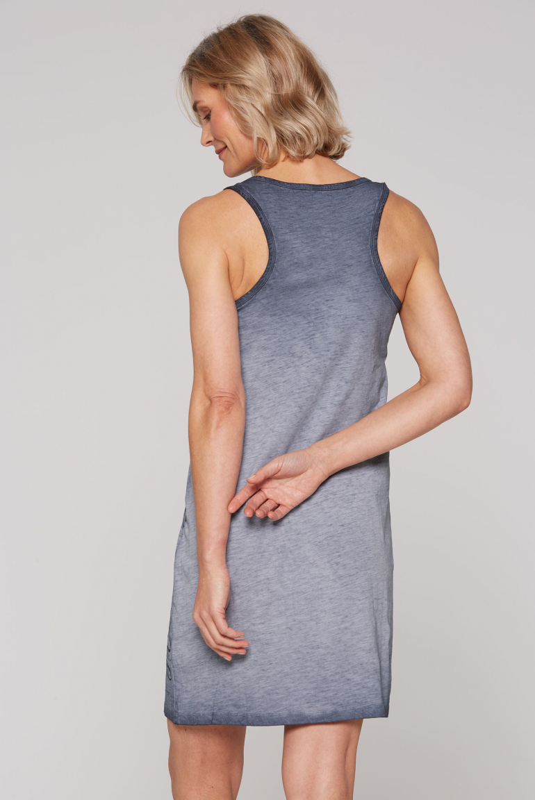 Ärmelloses Sommerkleid mit Wording Print