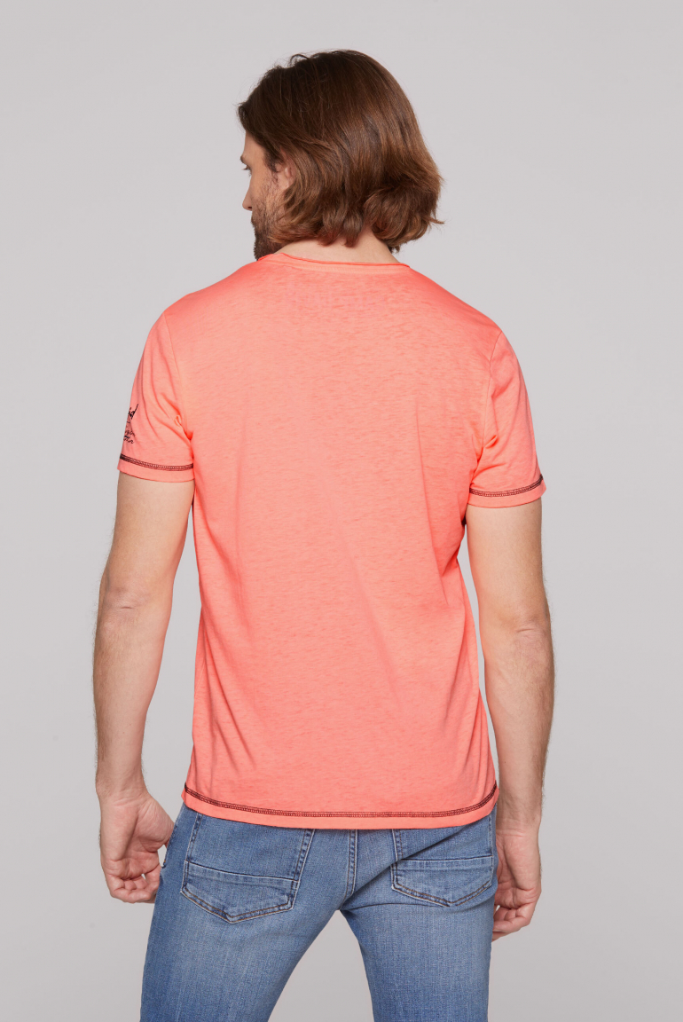 Ausbrenner-Shirt mit Photoprint im Vintage Look