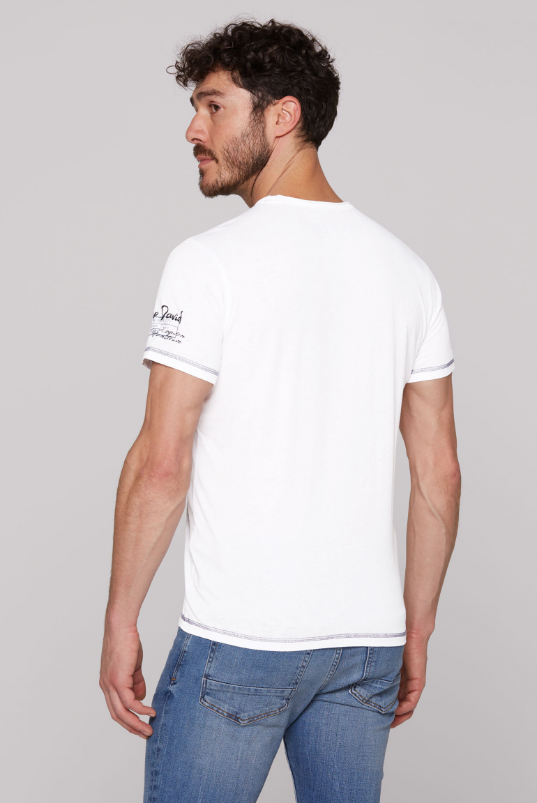 Ausbrenner-Shirt mit Photoprint im Vintage Look